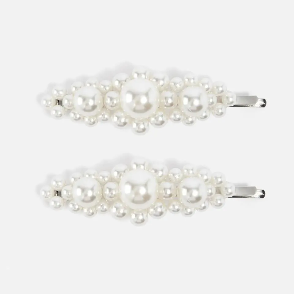 Sister Jane Ocean Charm Faux Pearl Hair Clips