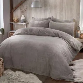 Simply Teddy Silver Duvet Set - Double