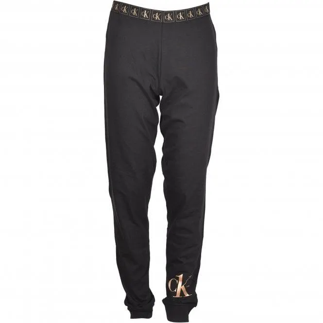 Calvin Klein Boys Golden Logo Jersey Pyjama Set, Black