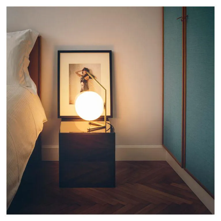 IC T1 Low Table Lamp Brushed Brass