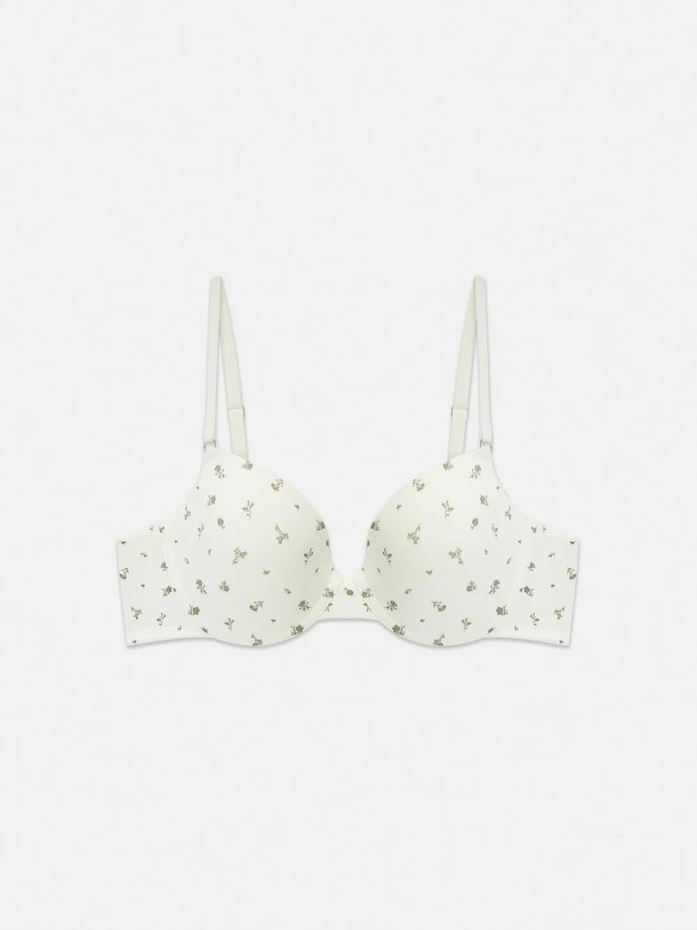Flower Print T-shirt Bra