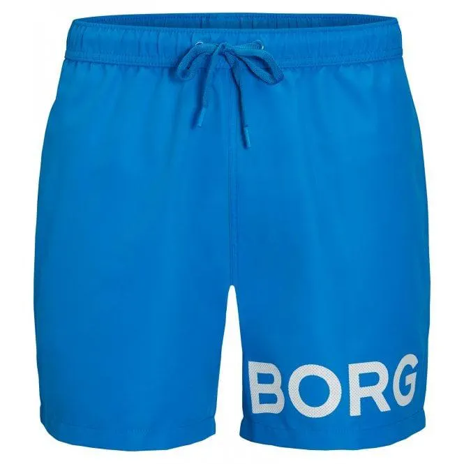 Bjorn Borg BORG Logo Karim Boys Swim Shorts, Ibiza Blue