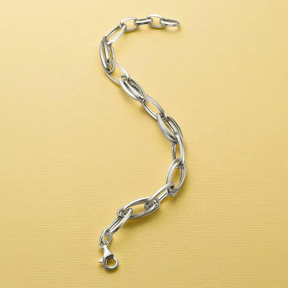 Forged with Finesse Silver Bracelet