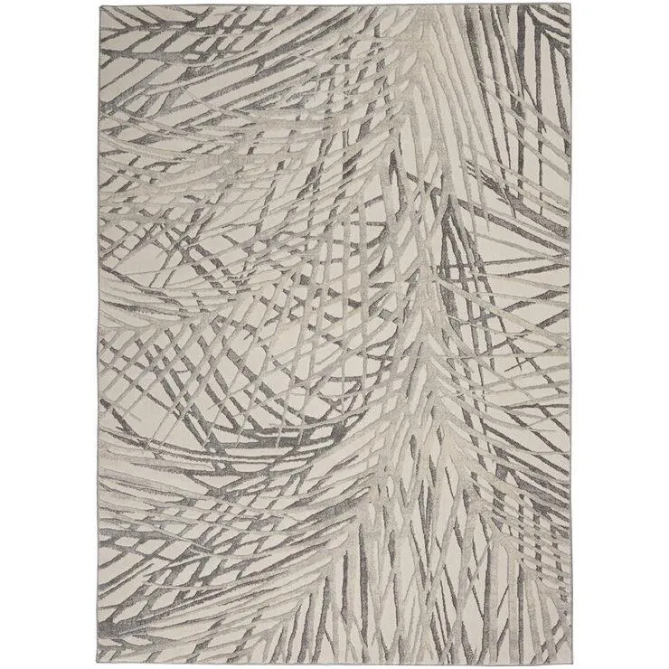 Rustic Textures Ivory & Grey Rug in 3 Sizes