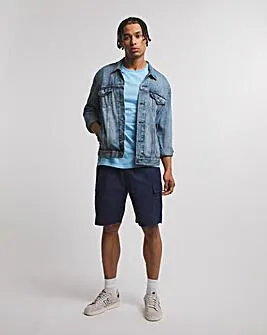 Linen Mix Elasticated Cargo Short