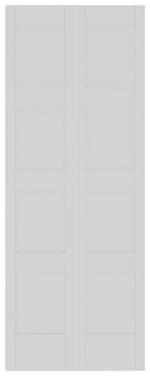 Wickes Marlow 4 Panel Shaker White Primed Solid Core Bi-Fold Door - 1947 x 762mm