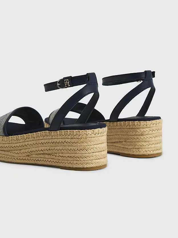 Leather Woven Flatform Sandals