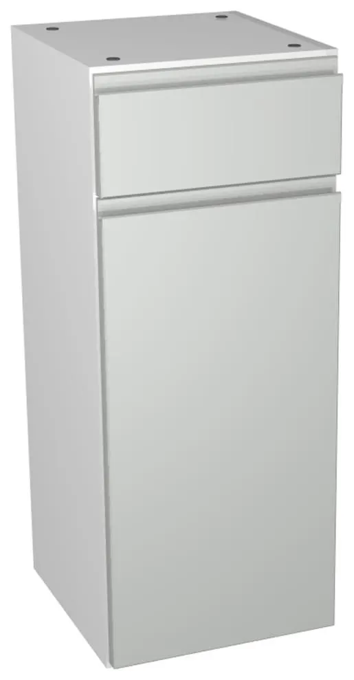 Wickes Hertford Gloss Grey Drawerline Storage Unit - 300 x 735mm