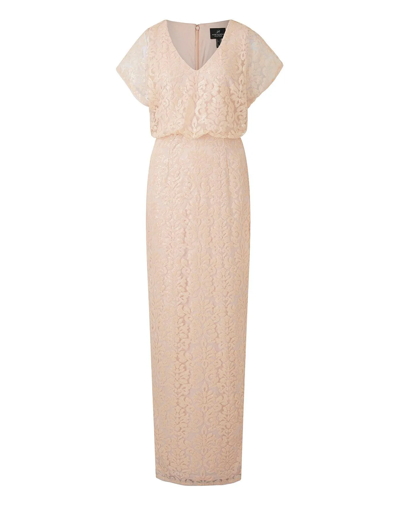 Adrianna Papell Sequin Burnout Maxi Dress