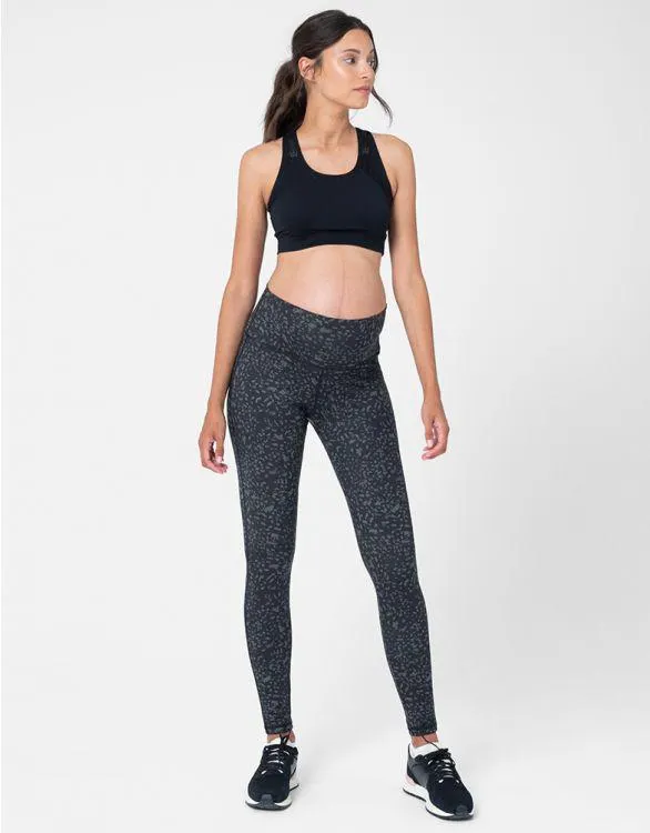 Khaki Print Bump to Postnatal Active Leggings