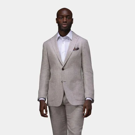 Light gray melange two-piece suit
