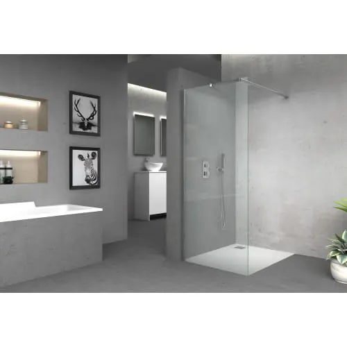 Vision 6mm Frameless Wet Room Shower Glass Panel - Various Sizes Available