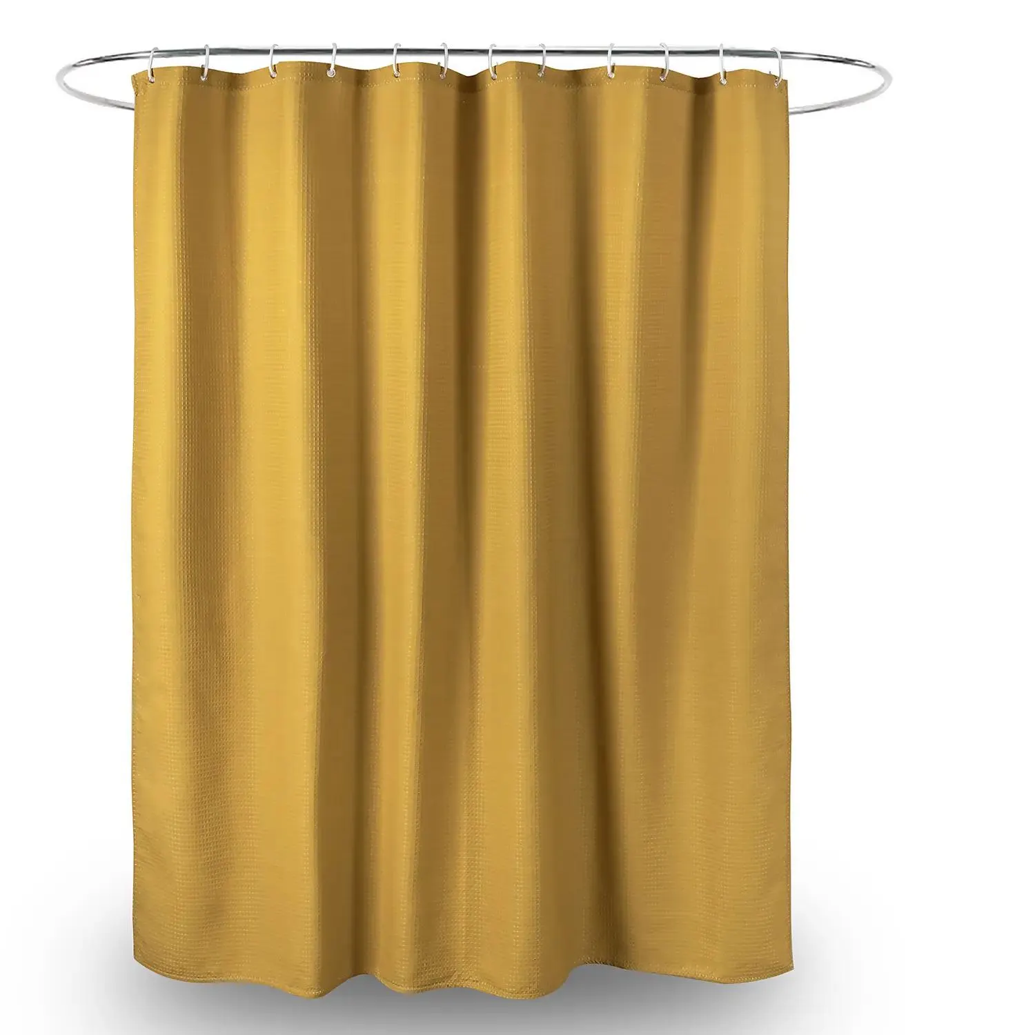 Homebase Waffle Ochre Shower Curtain