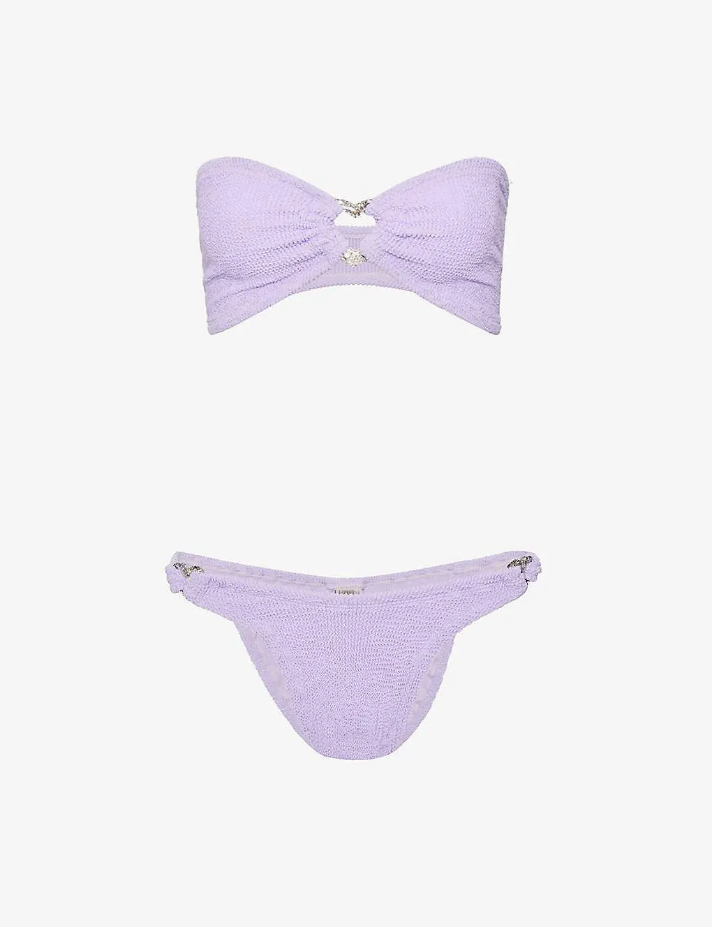 Nicole crystal-embellished high-rise bikini