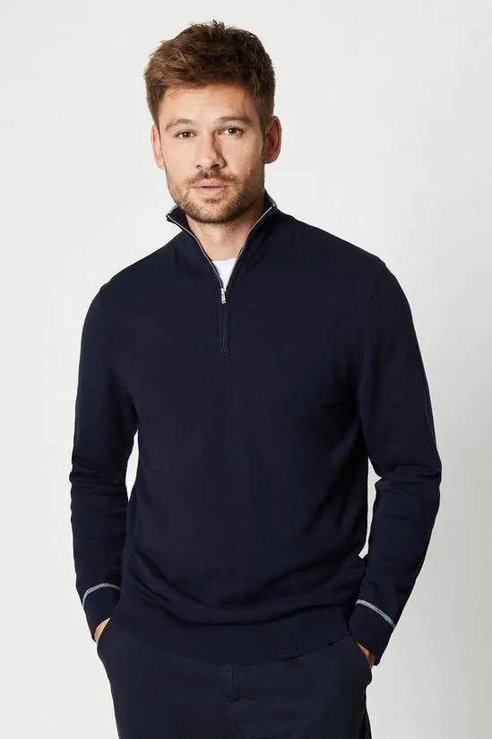 Cotton Rich 1/4 Zip Jumper