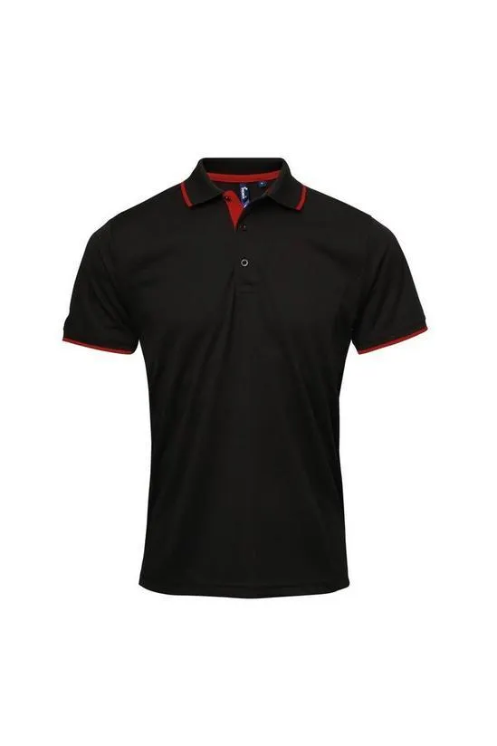 Contrast Coolchecker Polo Shirt