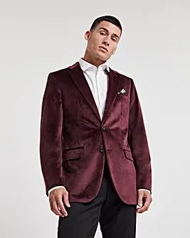 Burgundy Velvet Blazer