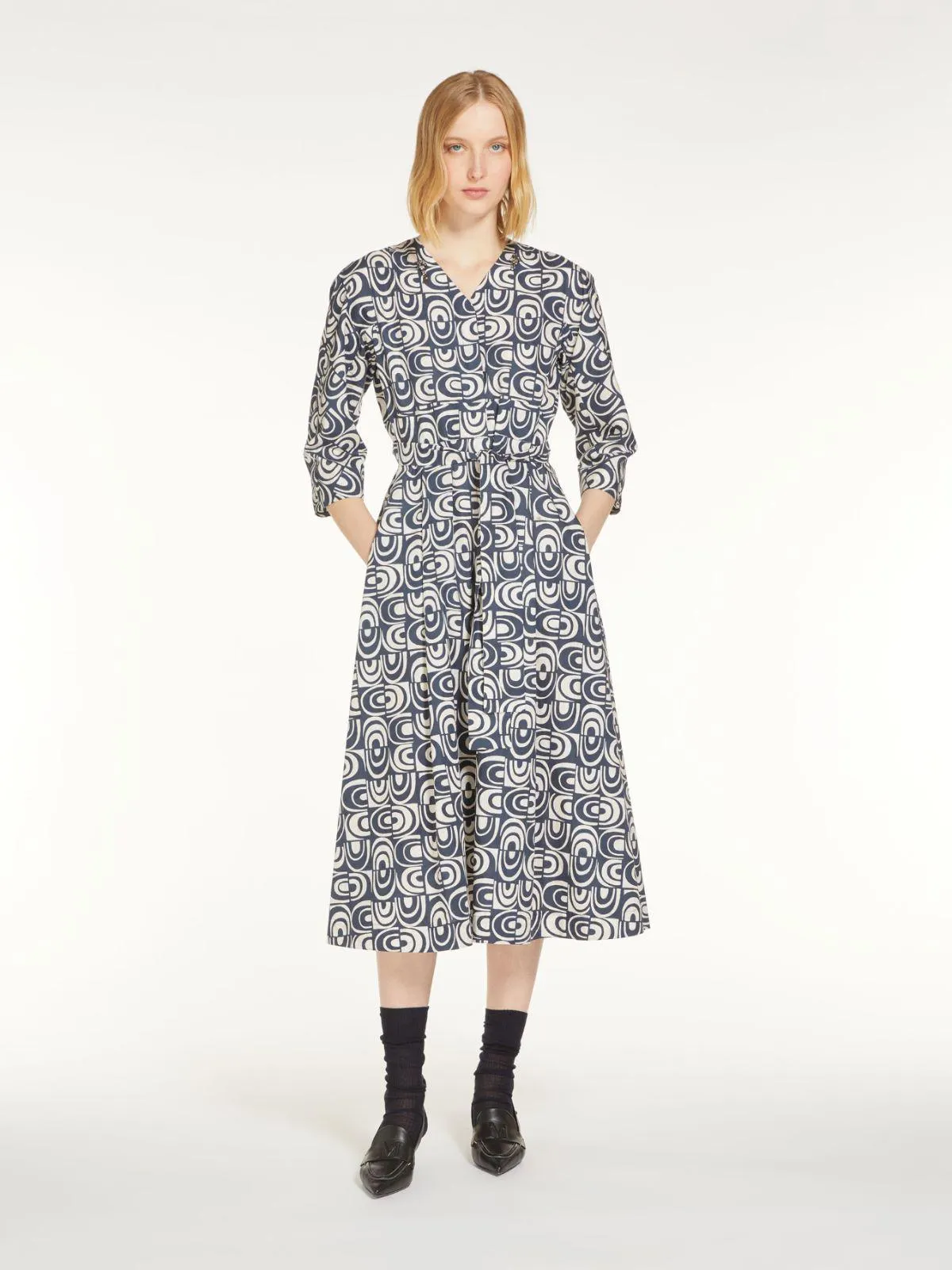 Printed cotton dress