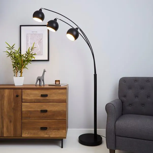 Herm 3 Arm Arc Floor Lamp