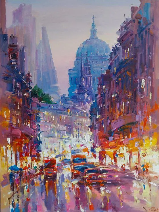 Evening city lights((LONDON)01 (2023)