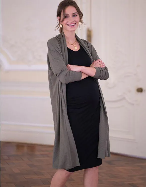 Black Maternity & Nursing 2 Piece Dress Set