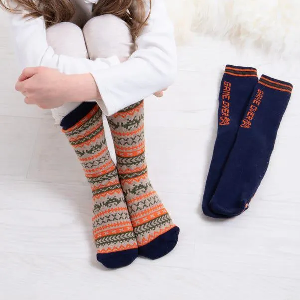 totes Pack of 2 Toasties Kids Original Game Slipper Socks