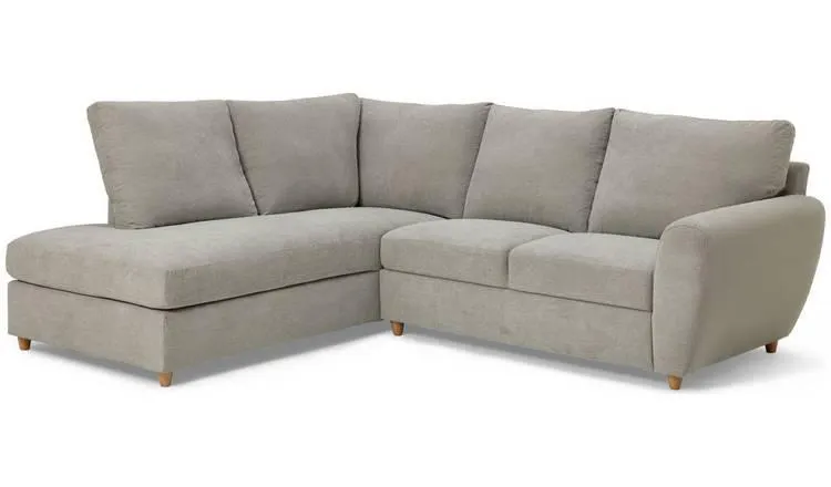 Habitat Ashford Fabric Left Corner Chaise Sofa - Grey