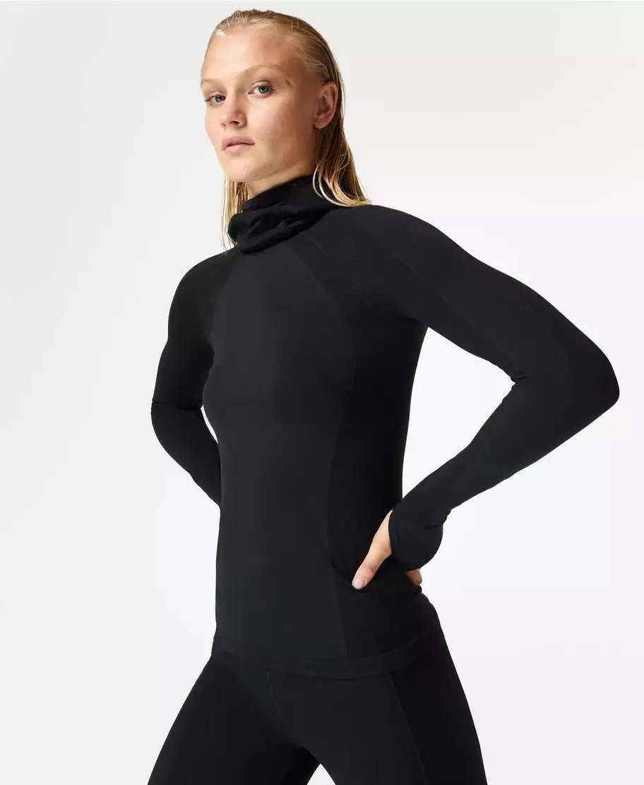 Athlete Hooded Long Sleeve Top