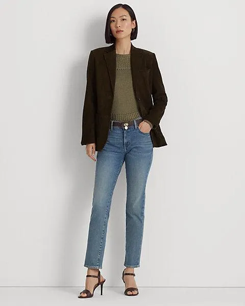 Mid-Rise Straight Ankle Jean