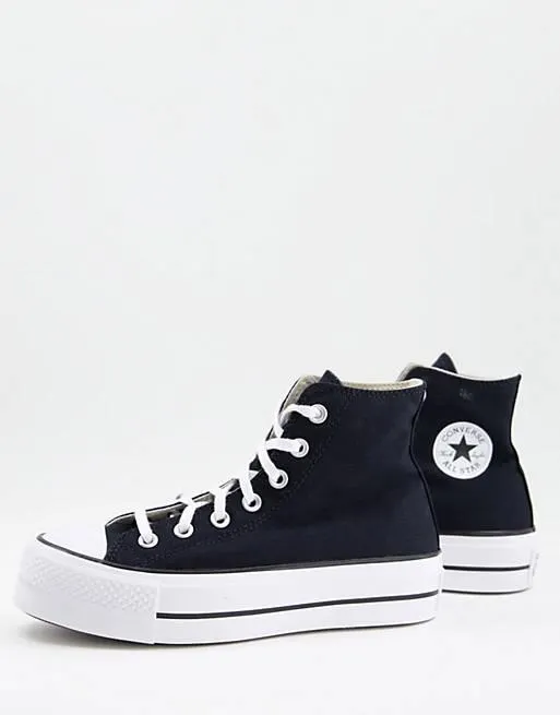 Converse Chuck Taylor All Star Lift platform hi trainers in black