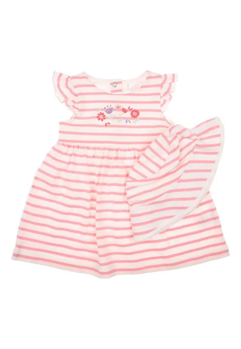 Baby Girls Pink & White Stripe Summer Set