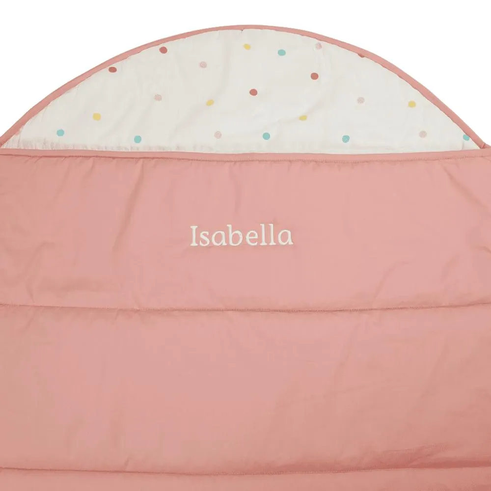 Personalised Children's Sleeping Bag, Pastel Spot