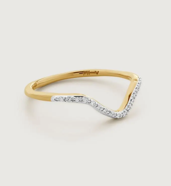 Riva Diamond Wishbone Stacking Ring