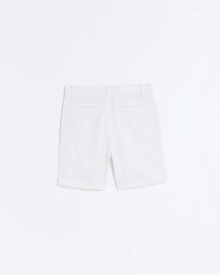 Boys White Chino Shorts