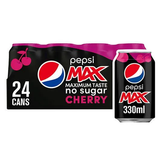 Pepsi Max Cherry No Sugar 24 x 330ml