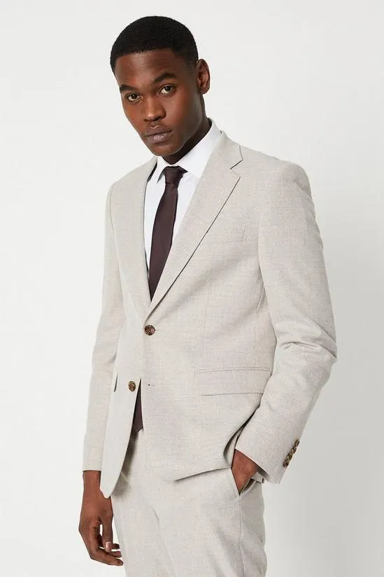 Slim Fit Semi Plain Suit Jacket