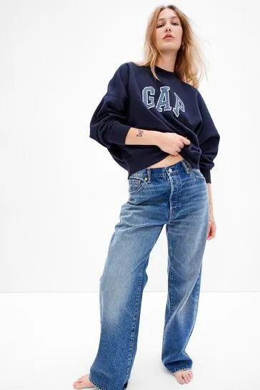 Logo Mock Neck Sweatshirt