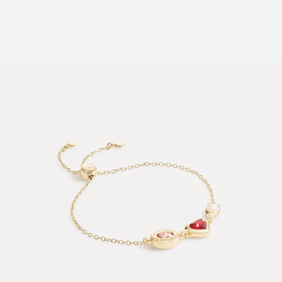 Coach C Stone And Heart Slider Bracelet