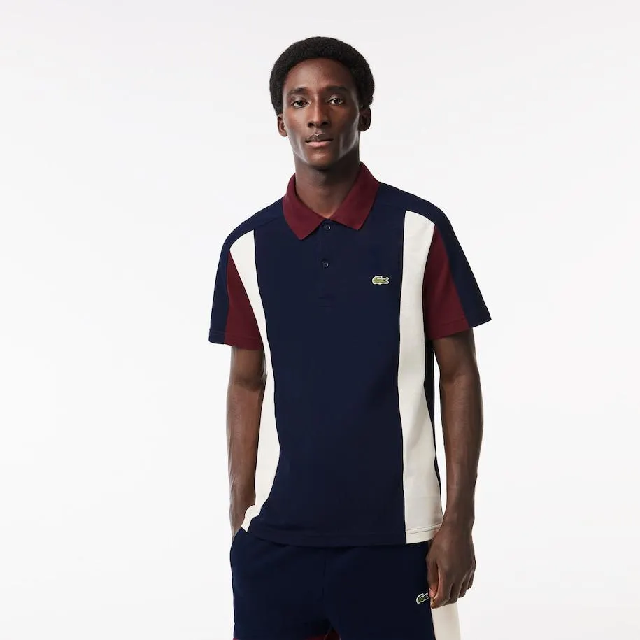 Cotton Piqué Colourblock Polo Shirt