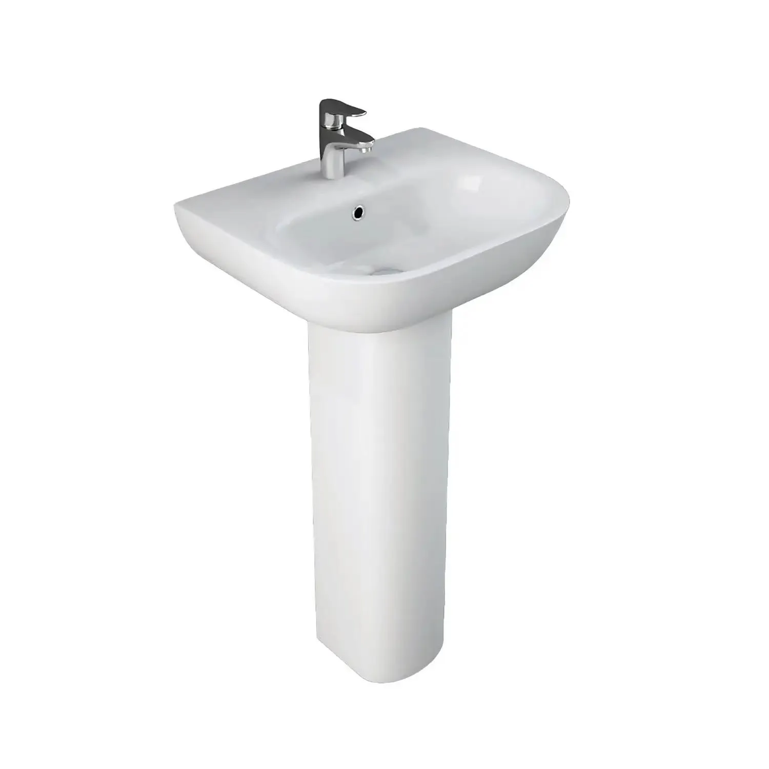 Bathstore Newton 450mm White Basin and Full Pedestal