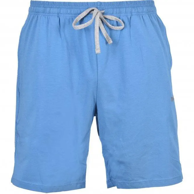 Single Jersey Loungewear Tracksuit Shorts, Medium Blue