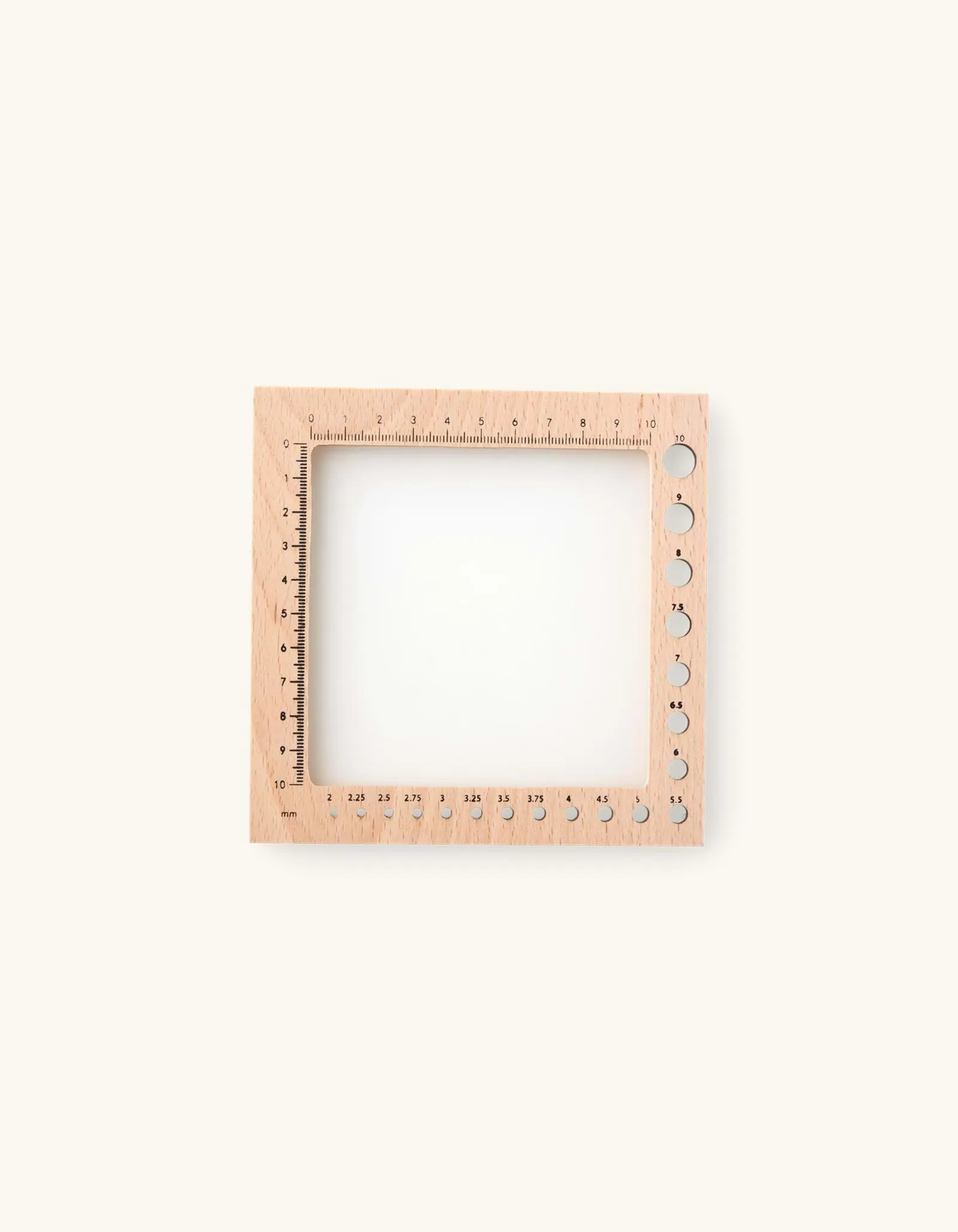 Knitting gauge ruler