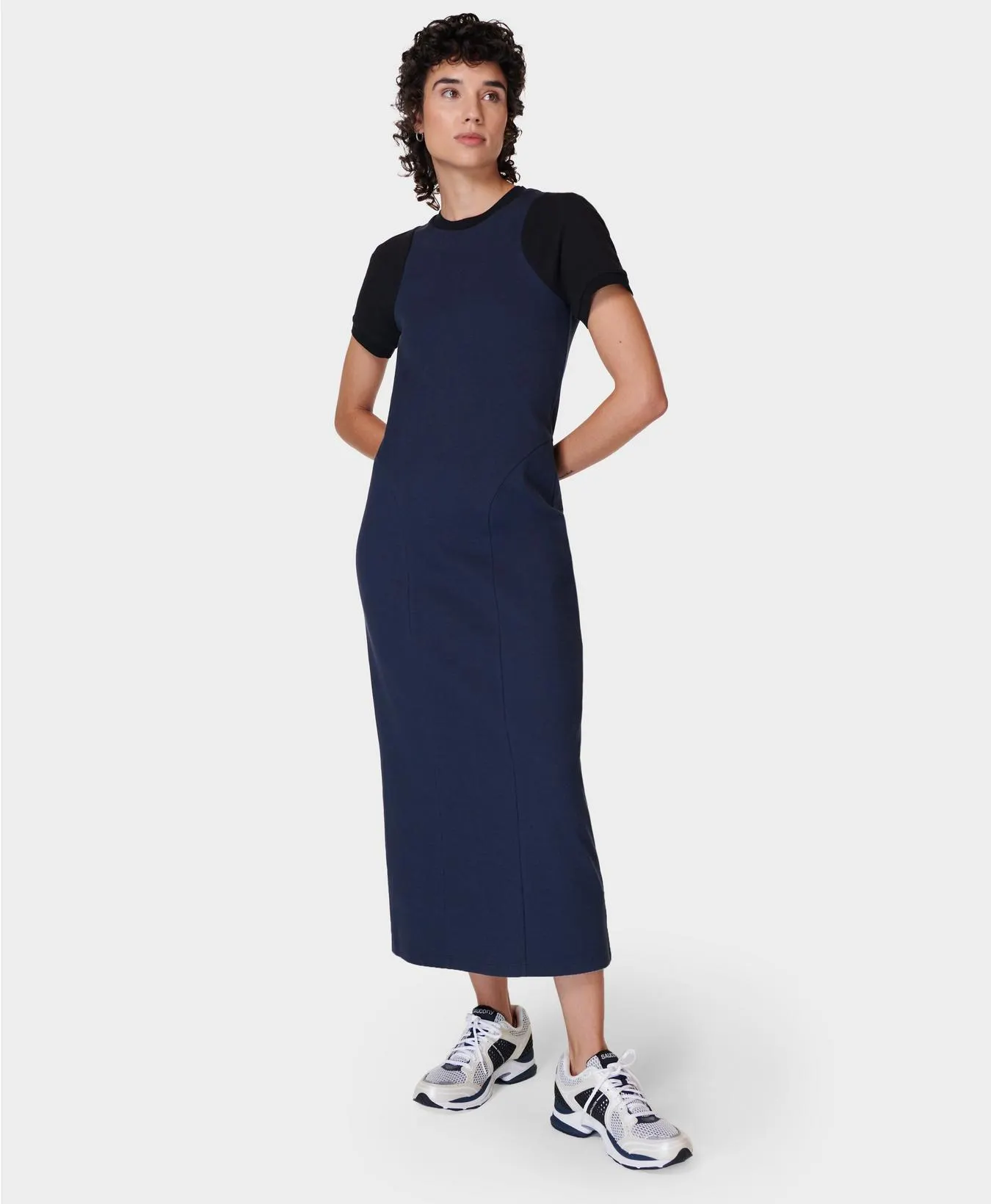 Racerblock Rib Midaxi Dress