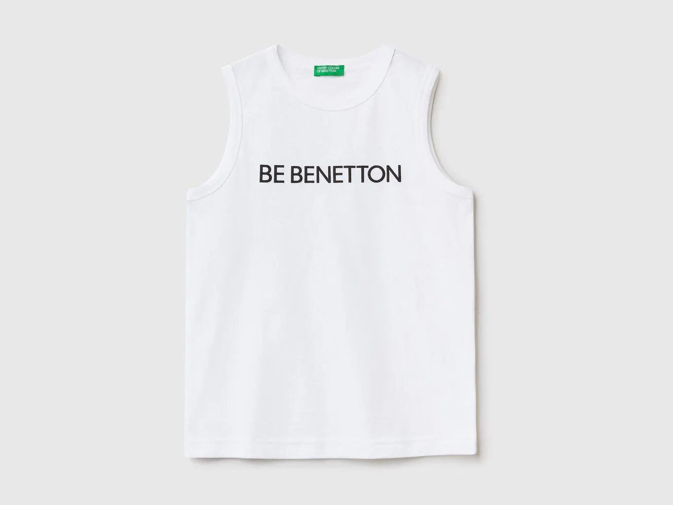 Tank top in 100% organic cotton with logo