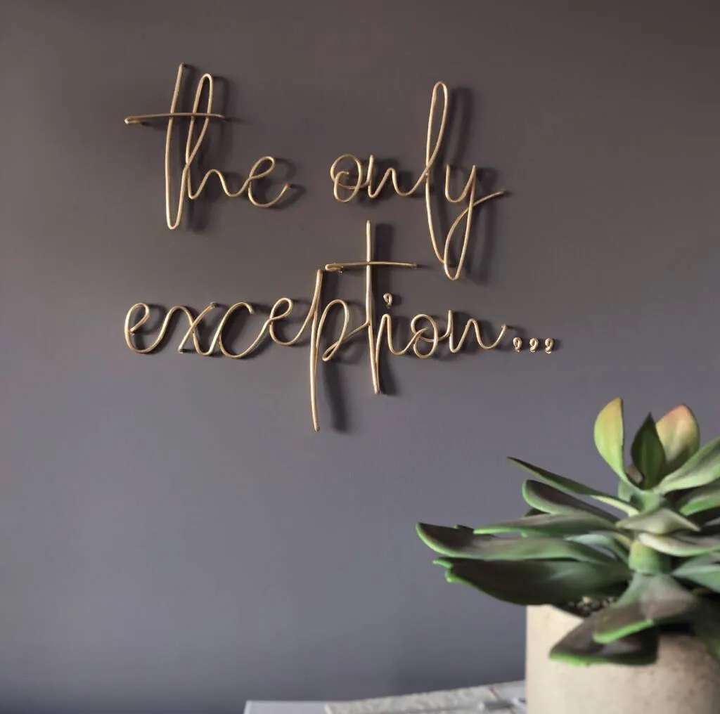 Personalised Quote Wire Word Art