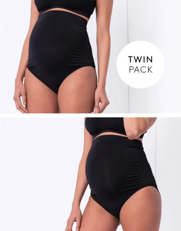 Over Bump Bamboo Maternity Briefs – Twin Pack