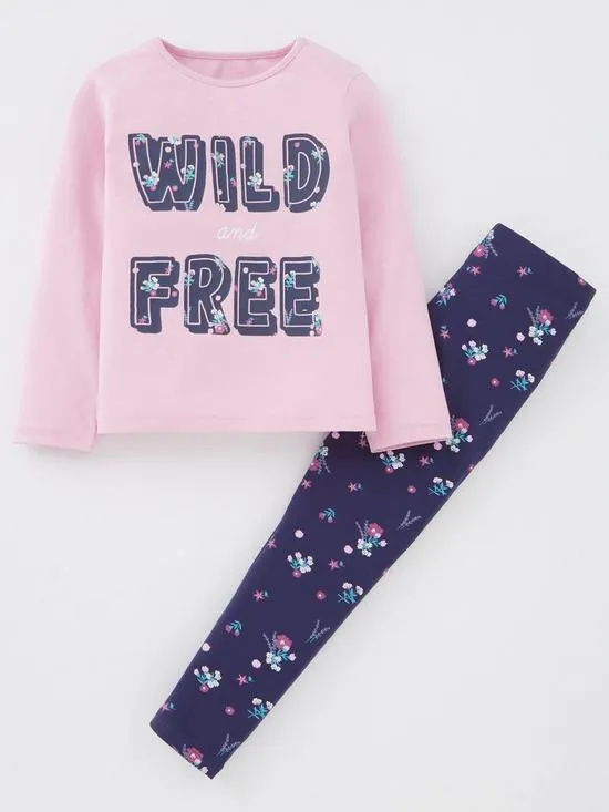 Mini V by Very Girls Wild and Free Legging Set - Multi
