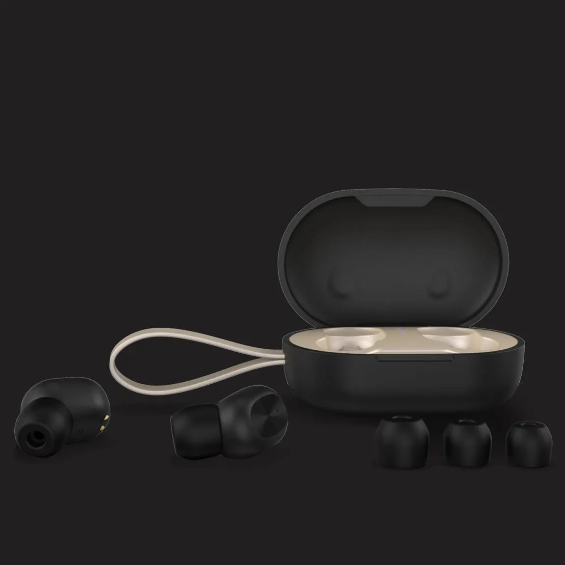 Air 8 True Wireless Earbuds - Black & Gold