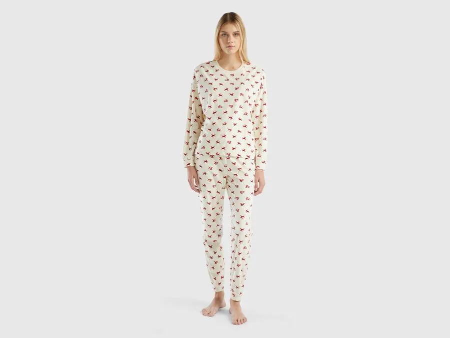 Chenille reindeer pyjamas