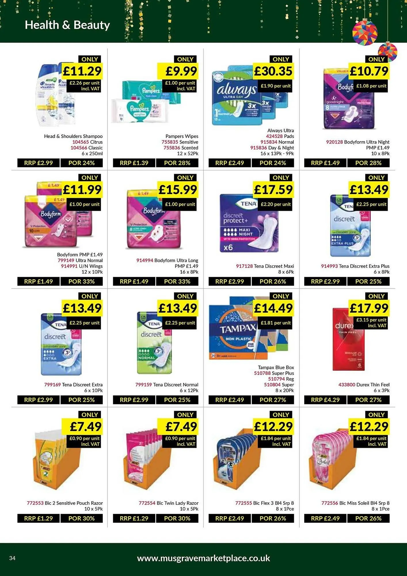 Musgrave MarketPlace leaflet from 8 December to 4 January 2026 - Catalogue Page 34